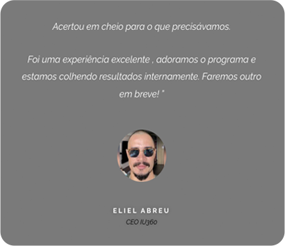 Foto do depoimento de Eliel Abreu